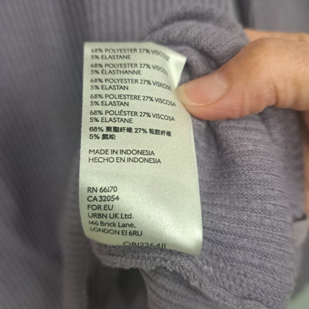 We The Free “Rosa” Ribbed Split Back Sweater Lavender Size XS - Picture 9 of 9
